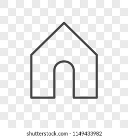 Home vector icon on transparent background, Home icon