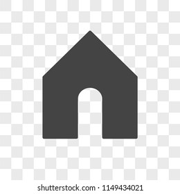 Home vector icon on transparent background, Home icon