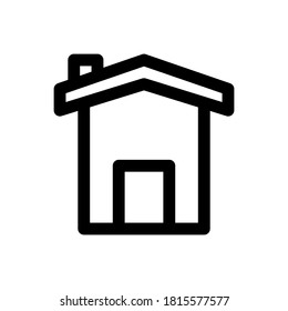 ilustración de estilo de esquema de icono del vector de inicio en fondo blanco
