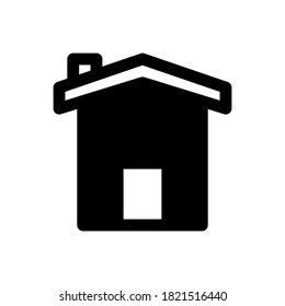 ilustración de estilo de esquema de icono del vector de inicio en fondo blanco
