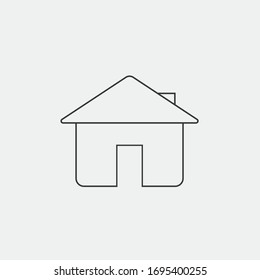 home vector icon for residential and smart phone home launch icon