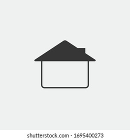 home vector icon for residential and smart phone home launch icon