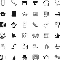 Home Vector Icon Set Such As: Sanitary, Medical, Van, Cutting, Camera, Gaming, Cartoon, Beautiful, Cut, Slice, Fresh, Studio, Office, Recreation, Vehicle, Oriental, Shadow, Game, Chinese, Interior