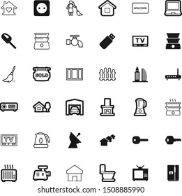 home vector icon set such as: cleanup, urban, website, communicate, sale, drive, fences, firewood, warm, fridge, garage, perspective, blue, abstract, grunge, sweep, indoor, boil, nature, thermal
