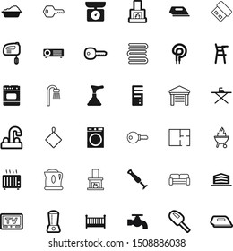 home vector icon set such as: nobody, tea, architectural, lifestyle, meat, cpu, infant, screen, sketch, abstract, comfortable, wipe, plunger, drive, television, tub, bbq, party, protection, soap