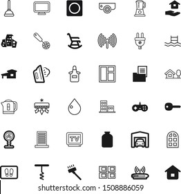 home vector icon set such as: skyscraper, list, futuristic, welcome, adapter, company, supply, gateway, console, bathroom, jars, plate, toilet, market, camera, droplet, cappuccino, shiny, safe, loan