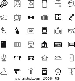 home vector icon set such as: record, chopping, child, vacuum, paper, cleaner, stereo, mason, outline, bass, suburb, barber, table, agent, double, washing, secure, sound, refrigerator, voice
