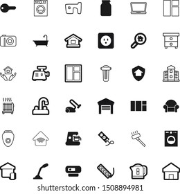 home vector icon set such as: can, cut, laptop, plan, agent, hold, warm, unlock, preparation, sofa, nightstand, hair, industry, heat, seat, coverage, mason, boil, stand, sale, blank, sell, picture