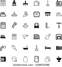 home vector icon set such as: holding, contemporary, electricity, smart, show, cooker, motel, rubber, cartoon, hairdryer, condition, voice, tv, villa, dust, dresser, split, hands, broadcast