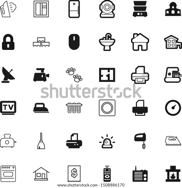 home vector icon set such as: dial, cold, cup,\
igloo, secret, speedometer, screen, tax, faucet, cube, beverage,\
frame, ball, wood, privacy, pet, gauge, round, open, refrigerator,\
ambulance, antique