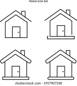 Home vector icon set for website, logo, app. Home icon isolated on white background, home symbol
