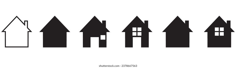 
Conjuntos de iconos del vector del hogar. Ilustración vectorial.