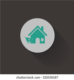 Home vector icon. Shopping web icon. Online buying symbol. Shop sign icon