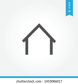 Home vector icon, simple home sign.