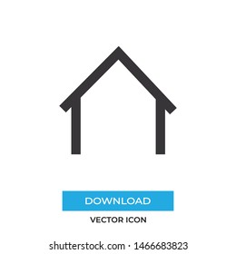 Home vector icon, simple home sign.