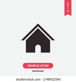 Home vector icon, simple sign for web site and mobile app.
