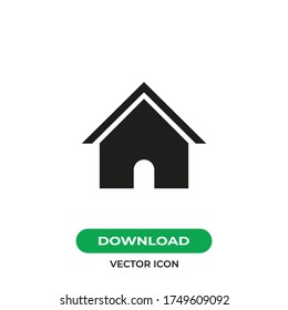 Home vector icon, simple sign for web site and mobile app.
