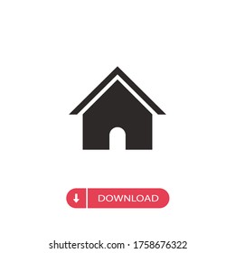 Icono del vector del hogar, signo sencillo para el sitio web y aplicación móvil.