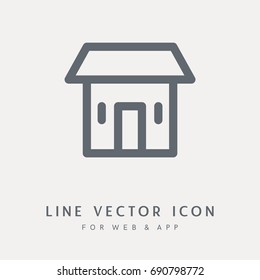 Home vector icon. Single vector object. Ready for web site of App.