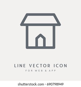 Home vector icon. Single vector object. Ready for web site of App.