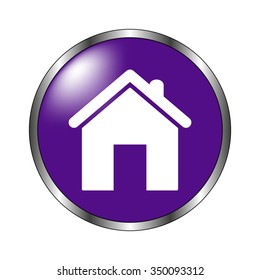 Home - vector icon; violet button