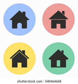 Home vector icons set. Illustration isolated for graphic and web design.