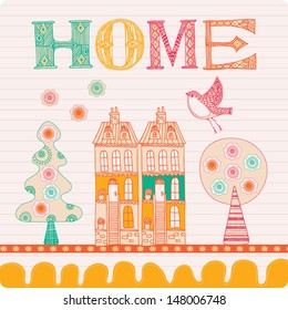 Home. Vector illustration.