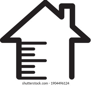 home Vector illustration isolated on a white background.