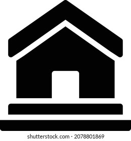 ilustración del vector del hogar aislada en un fondo transparente. iconos vectoriales de glifo para el concepto o gráficos web.