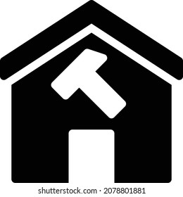 HausVektorgrafik einzeln auf transparentem Hintergrund . glyph-Vektorsymbole für Konzept- oder Web-Grafiken.
