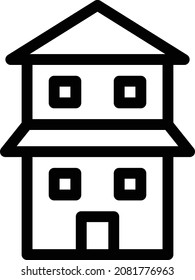 ilustración del vector del hogar aislada en un fondo transparente. iconos vectoriales de color para el concepto o los gráficos web.