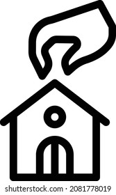 ilustración del vector del hogar aislada en un fondo transparente. iconos vectoriales de color para el concepto o los gráficos web.