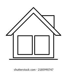 Home Vector Illustration Line Style Isolated Stock Vector (Royalty Free ...