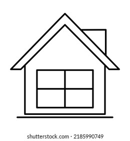 Ilustración vectorial en el hogar con estilo de línea aislada en el fondo blanco para un icono, un libro de coloreado y un medio de impresión.
