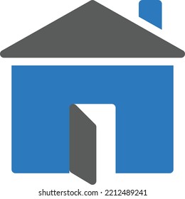 ilustración del vector de casa en un fondo transparente. Símbolos de calidad superior. Iconos vectoriales de glifos para diseño de conceptos y gráficos.
