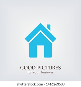 Home vector image to be used in web applications, mobile applications , print media. A house icon.