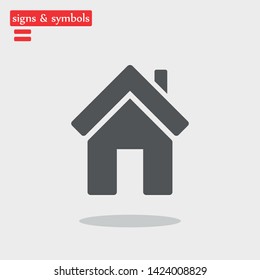 Home vector image to be used in web applications, mobile applications , print media. A house icon.