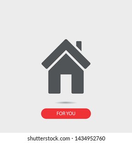 Home vector image to be used in web applications, mobile applications , print media. A house icon.