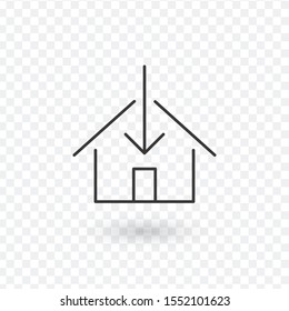 Home vector image to be used in web applications, mobile applications and print media. Stock Vector illustration isolated on background.