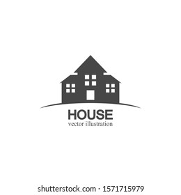 Home vector image to be used in web applications, mobile applications and print media. Abstract house logo design template. Colorful sign. Universal vector icon