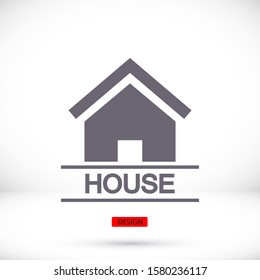 Home vector image to be used in web applications, mobile applications and print media. Abstract house logo design template. Colorful sign. Universal vector icon