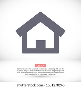 Home vector image to be used in web applications, mobile applications and print media. Abstract house logo design template.  Universal vector icon