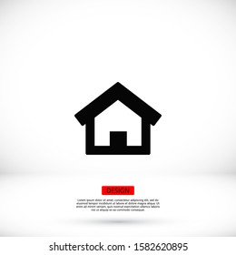 Home vector image to be used in web applications, mobile applications and print media. Abstract house logo design template. Colorful sign. Universal vector icon