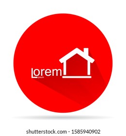 Home vector image to be used in web applications, mobile applications and print media. Abstract house logo design template. Colorful sign. Universal vector icon