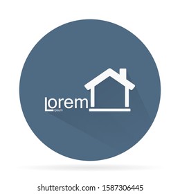 Home vector image to be used in web applications, mobile applications and print media. Abstract house logo design template. Colorful sign. Universal vector icon