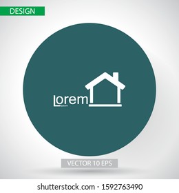 Home vector image to be used in web applications, mobile applications and print media. Abstract house logo design template. Colorful sign. Universal vector icon