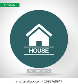 Home vector image to be used in web applications, mobile applications and print media. Abstract house logo design template. Colorful sign. Universal vector icon