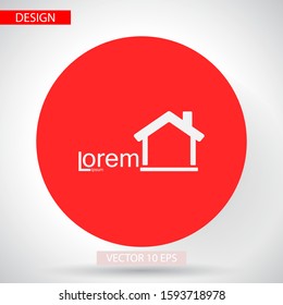 Home vector image to be used in web applications, mobile applications and print media. Abstract house logo design template. Colorful sign. Universal vector icon