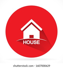 Home vector image to be used in web applications, mobile applications and print media. Abstract house logo design template. Colorful sign. Universal vector icon
