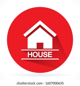 Home vector image to be used in web applications, mobile applications and print media. Abstract house logo design template. Colorful sign. Universal vector icon